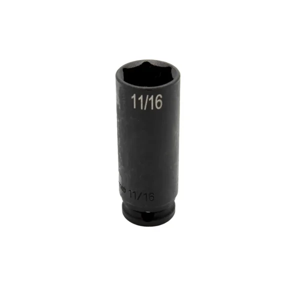 11/16” X 3/8” DR SAE CR-MO IMPACT SOCKET DEEP
