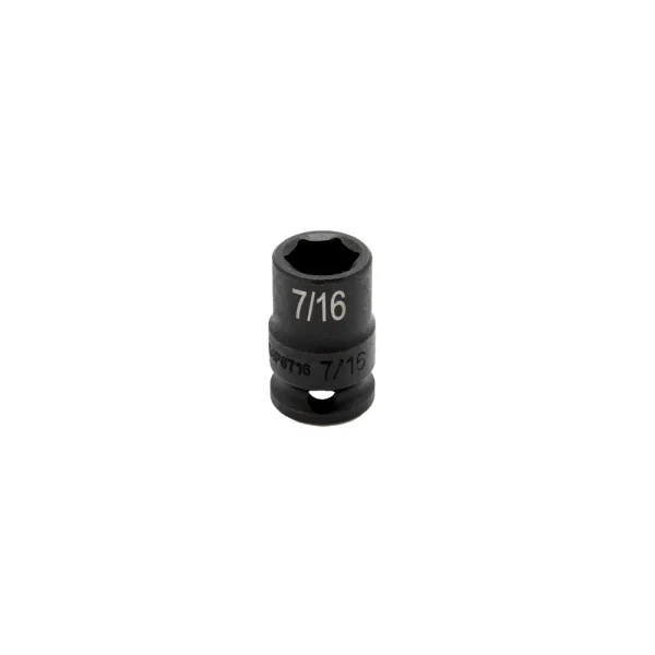 7/16” X 3/8” DR SAE CR-MO IMPACT SOCKET SHALLOW