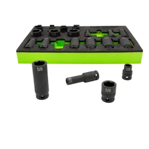 22 Piece 3/8″ Drive SAE Impact Socket Set - view 2