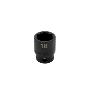 18MM X 3/8” DR CR-MO IMPACT SOCKET – SHALLOW