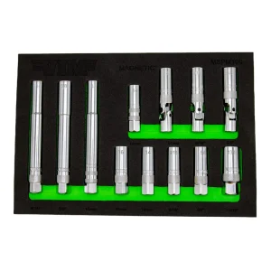 12 Piece 3/8″ Dr. Magnetic Spark Plug Master Set