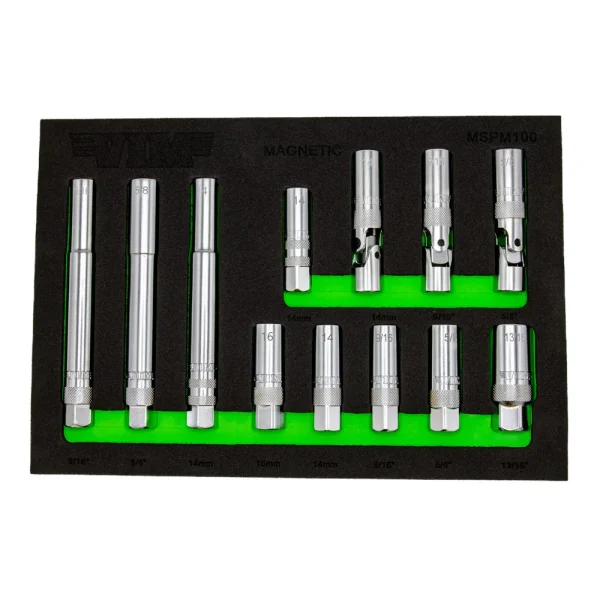 12 Piece 3/8″ Dr. Magnetic Spark Plug Master Set