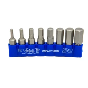 8 PC 5/16″ Shank Impact Hex Bit Set, Metric, 1.25″ OAL