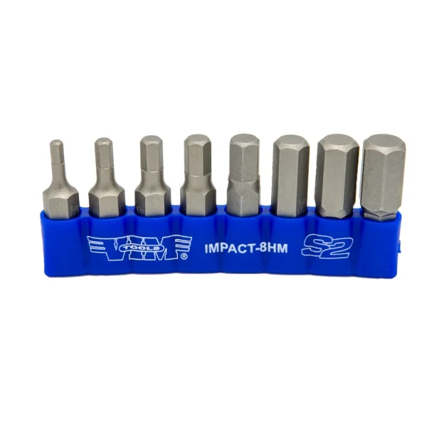 8 PC 5/16″ Shank Impact Hex Bit Set, Metric, 1.25″ OAL