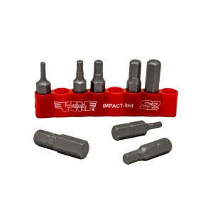 8 PC 5/16″ Shank Impact Hex Bit Set, 1.25″ OAL - view 2