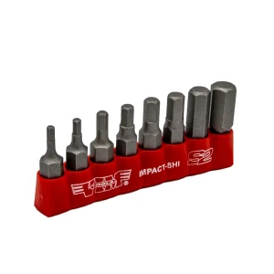 8 PC 5/16″ Shank Impact Hex Bit Set, 1.25″ OAL - view 3