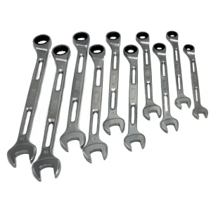 10 PIECE SLIM ANGLED RATCHETING WRENCH SET - view 2