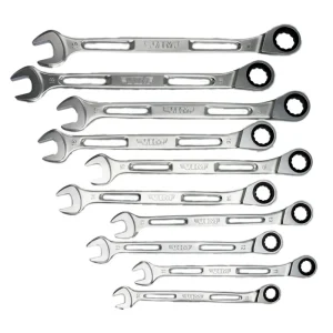 10 PIECE SLIM ANGLED RATCHETING WRENCH SET - view 3