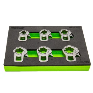 6 PC. 3/8” DR. RATCHETING FLARE NUT WRENCH SET - view 2
