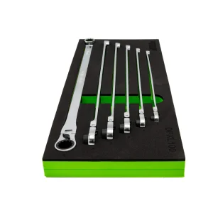 6 PC. DEEP SPLINE RATCHETING FLEX HEAD XL WRENCH SET - view 2