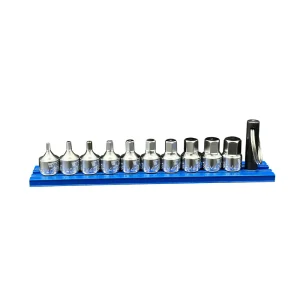 10 PC. STUBBY HEX METRIC DRIVER SET W/ MAGRAIL, 1/4″ Square Drive