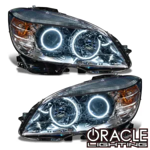 Oracle Lighting 2008-2011 Mercedes Benz C-Class Pre-Assembled Headlights – (Chrome Housing) (7115-001, 7115-330, 7115...