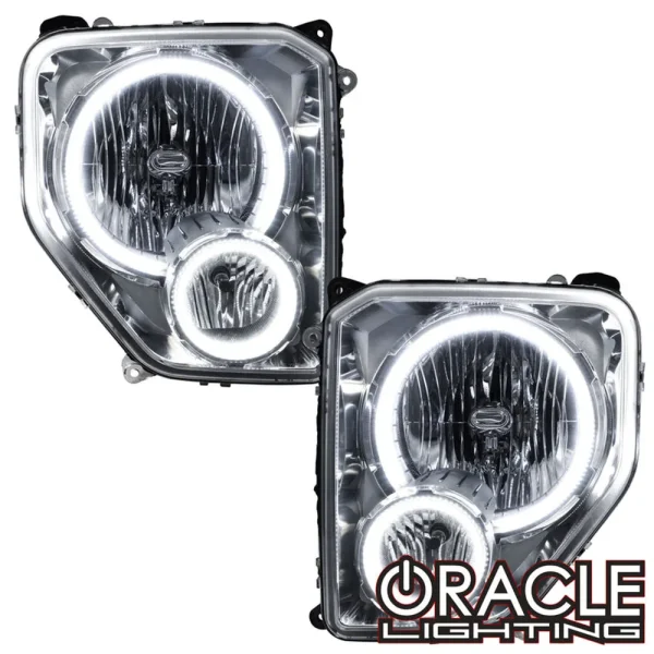 Oracle Lighting 2008-2012 Jeep Liberty Pre-Assembled LED Halo Headlights (7075-001, 7075-330, 7075-333, 7075-334, 707...