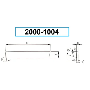 HHIP 1/8 X 3/4 X 5″ HSS CUT-OFF BLADE (2000-1004) - view 2