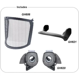 General Electric Black Full Face Mesh Visor Kit with Steel Visor (GH604) - view 2