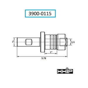 HHIP 3/4″ ARBOR X 1″ STRAIGHT SHANK STUB MILL ARBOR (3900-0115) - view 3