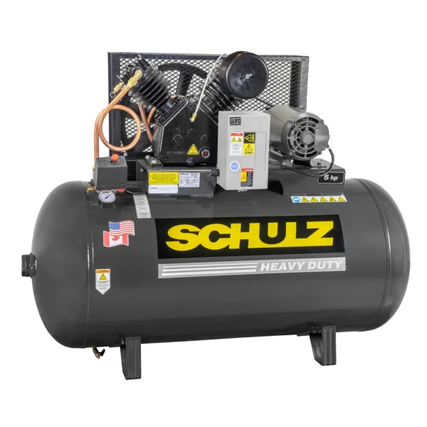 Schulz 230V 5HP 1PH 20CFM 175PSI 80 Gal Air Compressor (932.9345-0)