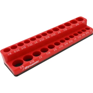 Dynamic Tools 1/4″ Drive SAE Magnetic, 26 Socket Organizer (D029000)