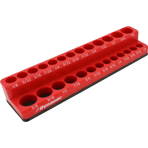 Dynamic Tools 1/4″ Drive SAE Magnetic, 26 Socket Organizer (D029000)