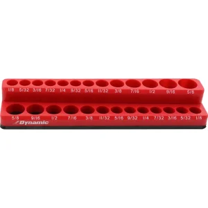 Dynamic Tools 1/4″ Drive SAE Magnetic, 26 Socket Organizer (D029000) - view 2