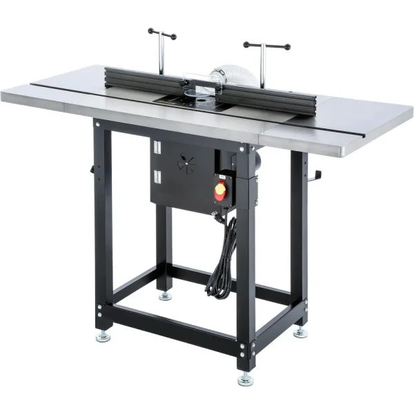 Grizzly Industrial Router Table with Lift and Cast-Iron Wings (T28781)