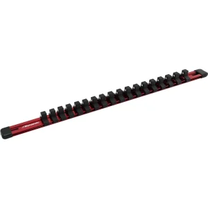 Dynamic Tools 3/8″ Drive Aluminum Socket Rail Red (D029011)