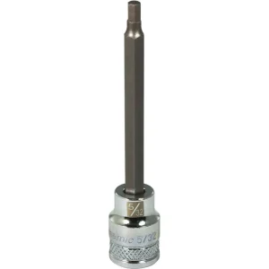 Dynamic Tools 3/8″ Drive SAE Hex Head, 5/32″ Long Bit, Chrome Finish Socket (D006453)