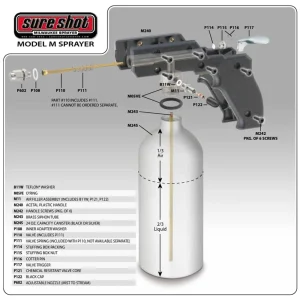 Sureshot Grade Silver Anodized Aluminum Sprayer With Adjustable Nozzle (M2400) - view 2