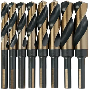 KnKut 8 Piece Silver & Deming 1/2″ Reduced Shank Drill Bit Set 9/16″-1″ (8KK12) - view 3