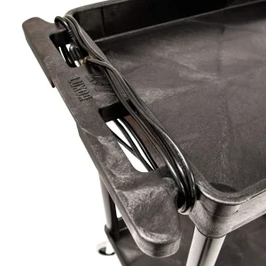 Luxor Workspaces Tub Cart, Three Shelves (STC111-B) - view 2