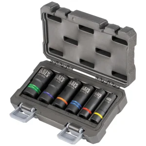 Klein 2-In-1 Slotted Impact Socket Set, 12-Point, 6-Piece (66090)
