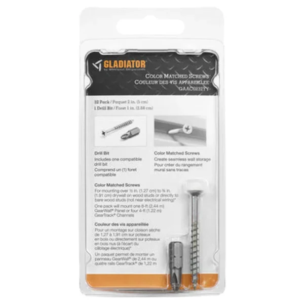 Gladiator Color Matched Screws – 32 Pack (GAAC0232LM)