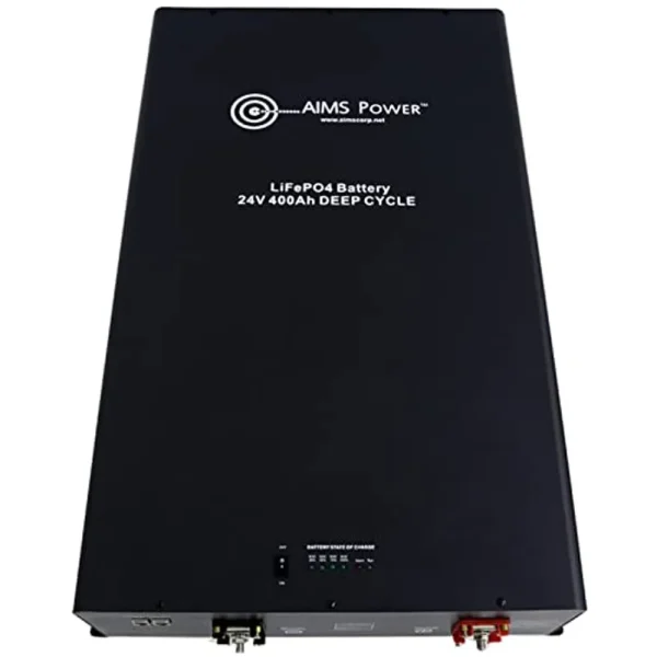 AIMS Power 24V Lithium Battery with Short Circuit Protection (LFP24V400A)