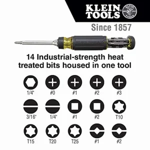 Klein Tools 32305 Multi-bit Ratcheting Screwdriver, 15-in-1 Tool with Phillips - view 3