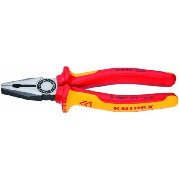 Knipex 8″ Combination Pliers 1000V Insulated (0308200SBA)