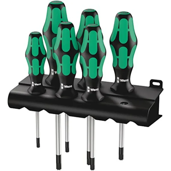 Wera 05028062001 Kraftform Plus 367/6 Torx Screwdriver Set and Rack, 6-Piece