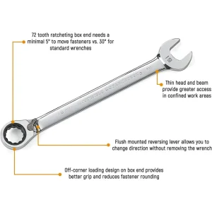 GearWrench 16-Piece Reversible Metric Ratcheting Wrench Set (9602N) - view 4