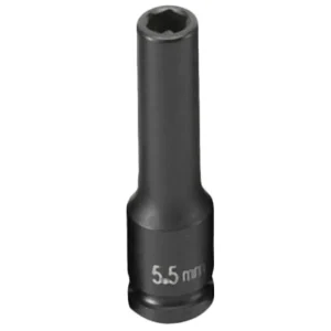 Grey Pneumatic 1/4″ Drive x 5.5mm Magnetic Deep Socket (955MDG)