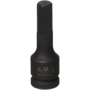 Grey Pneumatic 1/2″ Drive x 12mm Hex Driver Socket (2912M)