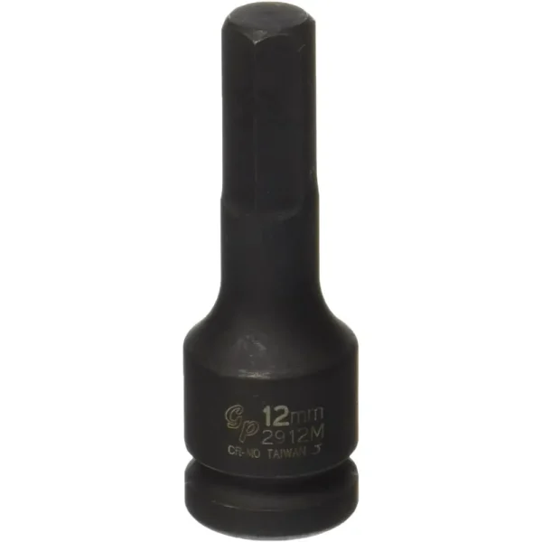 Grey Pneumatic 1/2″ Drive x 12mm Hex Driver Socket (2912M)