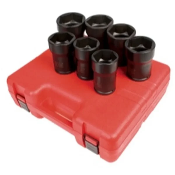 Sunex 7 Piece 3/4″ Drive Truck Pinion Locknut Impact Socket Set (4667)
