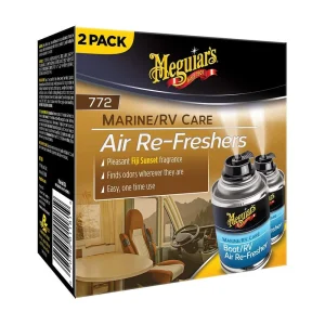 Meguiars M77200 Marine/RV Air ReFresher (Pleasant Fiji Sunset) 2.5 oz, 2 cans