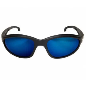 Edge Eyewear Dakura Polarized Black Aqua Precision Blue Mirror Lens (TSMAP218) - view 2