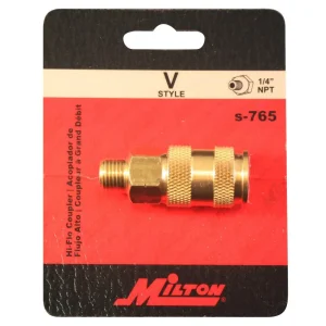 Milton S765 1/4″ MNPT Male V-Style High-Flow Coupler - view 4