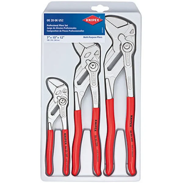 Knipex Pliers Set with Pliers Wrench in Plastic Deep-Drawn Packaging (002006US2)