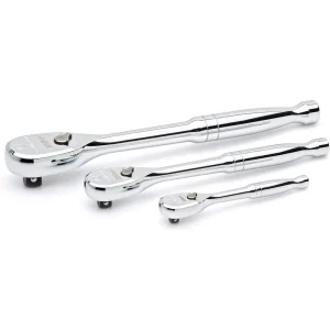 Gearwrench 81206P 3-Pc Full Polish Mixed Ratchet Set (120Xp)