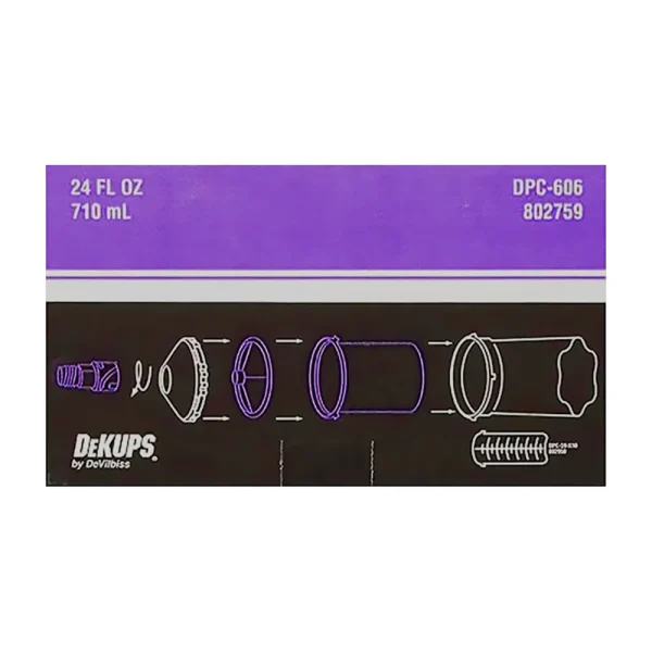 DeVilbiss DPC606 DeKups Reusable sleeve/lid 24 oz. 2 PK,