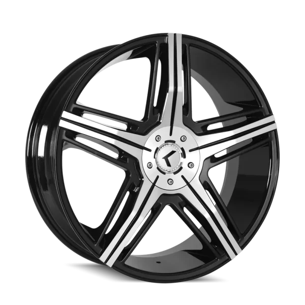 Kraze Hype KR158 Gloss Black Machined Wheels