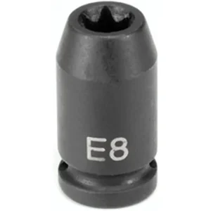 Grey Pneumatic 1/4″ Drive E4 External Torx Standard Impact Socket (904ET)
