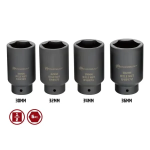 Powerbuilt 4PC AXLE NUT SOCKET SET KIT10 648635 - view 3